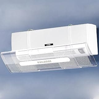 Moonmen Split Air Conditioner Deflector Large Size, 300° Adjustable Angle, Hook-Type Installation, Air Purification,Anti Direct Blowing Vent Telescopic AC Windshield Top/Wall hanging (53-100CM)