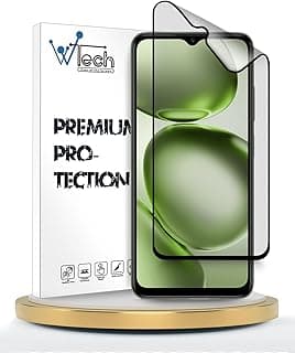 Screen Protector For itel A100C 4G 2025 (WTech Premium Nano Ceramic Full Glue Full Cover Matte Flexible (MSCNMN) - Clear/Black)