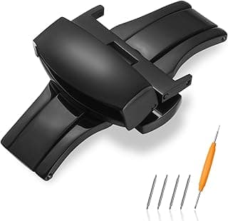 iStrap iStrap Edelstahl-Faltschliee mit Druckknopf-Silber Gold Rosgold Schwarz Uhrenverschluss-16mm 18mm 20mm 22mm