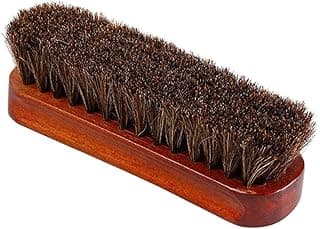 ASKIND Horse Hair Shoe Brush Portable Tool for Leather Care for Boots Shoes and Bags Soft Bristles and Removal