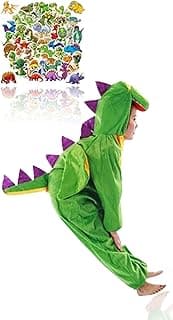 Sweet seven Dinosaur Costume for Kids 4-5 Years – Halloween Dress Up with Bonus Stickers Roar into the Fun! Dinosaur Jumpsuit for Halloween, Cosplay, and Fancy Dress Parties