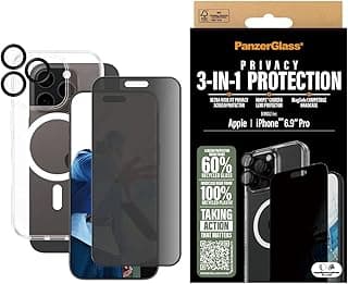 PanzerGlass 3-in-1 Privacy Protection Kit Compatible with iPhone 16 Pro Max