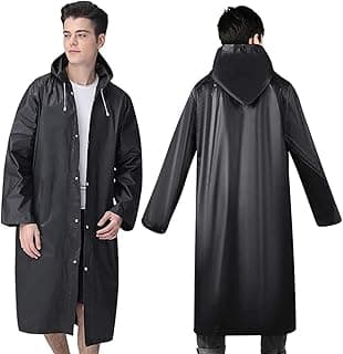 ToolHouse EVA Rain Poncho for Adults, Portable Rain Ponchos, Rain Poncho Collapsible Raincoat, for Family Fishing/hiking/camping/Travel