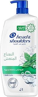 Head & Shoulders menthol fresh anti dandruff shampoo, cools and energizes scalp, 1 L