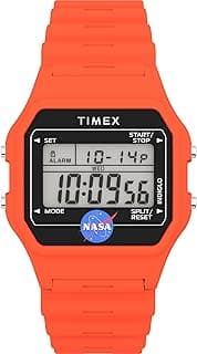 Timex TW2Y13300 Men's Main Street Watch 36mm Orange Resin Strap with N/A Dial and Orange Case