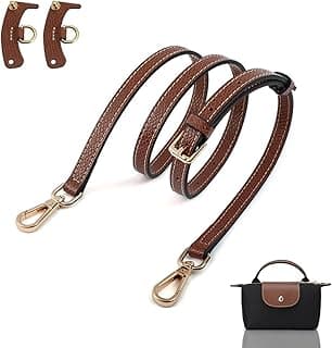 Proxima Direct Adjustable Leather Shoulder Strap for Longchamp Mini Pouch - Punch-Free Crossbody Handbag Replacement, Single Handle Conversion Set