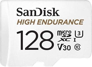 SanDisk 128GB High Endurance Video MicroSDXC Card with Adapter for Dash Cam and Home Monitoring systems - C10, U3, V30, 4K UHD, Micro SD Card - SDSQQNR-128G-GN6IA