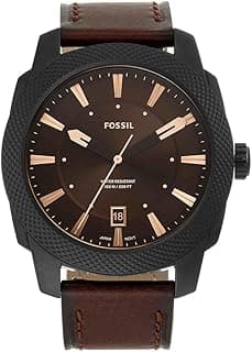 Fossil Machine Watch for Men, Quartz Movement with Stainless Steel or Leather Strap