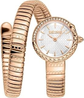 Just Cavalli Signature Snake Womens Stainless Steel Rose Gold Color Watch - JC1L301M0045