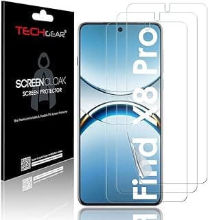TECHGEAR Screen Protector for OPPO Find X8 Pro 5G [Screen Cloak Edition] [In-Display Fingerprint] [Case Friendly] [Easy Fit] [Bubble Free] [Full Screen Coverage] HD Clear Flexible