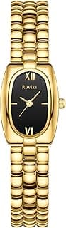 Rovixs Vintage Small Women’s Watch,Waterproof Stainless Steel Band with Quartz Movement, Adjustment Tool Included