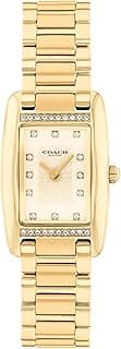COACH Two Hand Quartz Movement Watch for Women REESE Collection with Gold Colored Stainless Steel Bracelet - 14504588