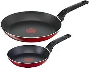 Tefal Easy Clean 2 Pcs Frypan Set (20 and 26 cm), Non-stick, Aluminium, red, B5729083