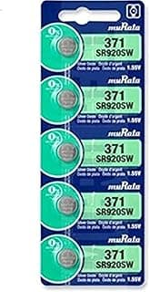 Murata 371 1.55v Silver Oxide 0% Hg Mercury-free Watch Battery (5, Sr920sw)