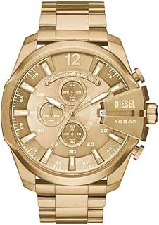 Diesel Mega Chief Men's Stainless Steel Analog Watch With Stainless Steel Strap