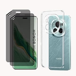 PUCHEN 1+2pcs Compatible with Honor Magic 6 pro Privacy Screen Protector Case Cover Anti Peep Hydrogel Film Full Coverage Anti-Spy Soft TPU Protective Film (clear) (Magic 6 Pro)