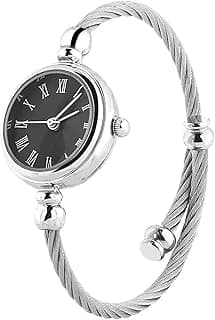 KASTWAVE Women Watches Luxury Quartz Watches Silver Cable Band Women's Small Size Bangle Watch