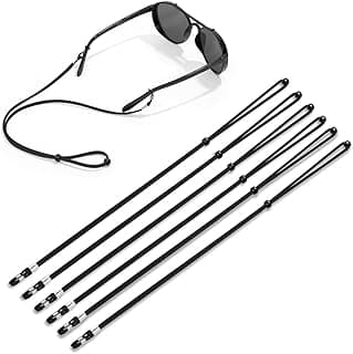 VOOGLASS Glasses Strap(6 PCS) Sports Eyeglass Strap,Adjustable Sunglasses Lanyard Neck Holders Cord Retainer for Men Women