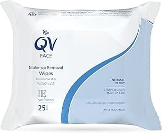 QV Face Make Up Removal Wipes 25's - Gentle and Hydrating Makeup Remover Wipes for Sensitive Skin, No Residue
