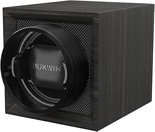 DUKWIN Single/Double Watch Winder with Dual Power Supply,Flexible Watch Pillow,Super Quiet Motor,Wooden Rotator Watch Box and Case for Travel and Best Gift for Men and Women