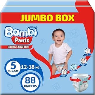 Sanita Bambi Pants, Size 5, XL, Jumbo Box, 88 Diapers