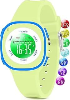 TixYolo Digital Kids Watch with 7 Color Lights 50M Waterproof,Alarm,Stopwatch,Soft Strap,Children Gifts Sports Watch for Boys Girls 5-12 Years