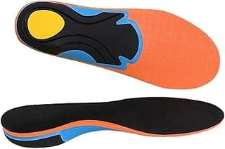 KASTWAVE Arch Support Insoles for Men, Shock Absorbing Cushion Inserts for Flat Feet and Plantar Fasciitis, Breathable Orthotic Insoles for Sports, Running, Basketball and Daily Comfort (9.5-10.5W/8.5-9.5M)