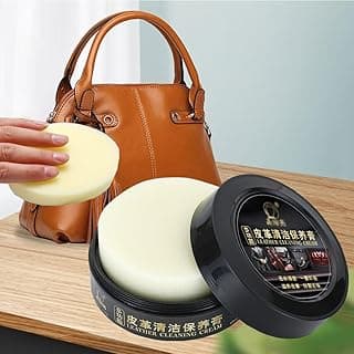 Goodern Goodern Multipurpose Cleaning Cream,White Shoe Cleaning Cream Artificial Leather Cleaner with Sponge,Artificial Leather Conditioner Multi-Functional Cleaner,Stain Removal Cream for Shoe Bags Sofa Car