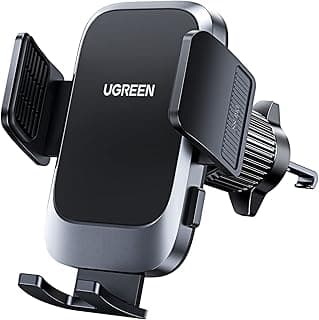 UGREEN Car Phone Holder Car Mount, [360° Rotation for Air Vent], [One-button Release], Strong Metal Hook Mobile Holder, Fit for iPhone 17/16/15/14, Samsung S25/24/23, 4.7-7.2" Smartphone Accessories