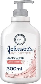 Johnson & Johnson Hand Wash, Anti-Bacterial, Almond Blossom, contains pure Glycerin – a 100% natural origin moisturiser,300ml