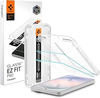 Spigen GLAStR EZ FIT PRO for Samsung Galaxy S26 Screen Protector [2 PACK] Premium Tempered Glass [Aluminum-Enhanced Durability] Impact resistance | Auto Alignment | Case Friendly - 2 PACK