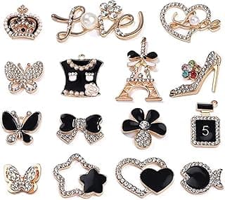 Aputue Aputue Shoe Charms, 15 Piece Set of Diamond Decorations, Personalized Shoe Jewelry for Women and Men, Perfect for Sandals and Casual Shoes