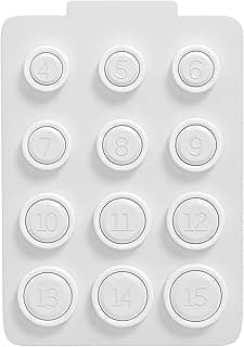 GoodTool 12-Size Ring Sizers, White Ring Measuring Mold Set for Jewelry Making, Display, and Organization, Sizing Tool