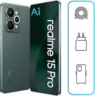 realme 15 Pro 5G Smartphone (12GB RAM, 512GB Storage) | 6.8" 144Hz OLED Display | Snapdragon 7 Gen 4 | 50MP OIS Camera | 7000mAh | 80W Fast Charging | Android 15 | 12m Warranty (Velvet Green)