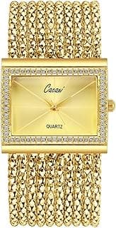 Weicam Women Simple Crystal Bangle Bracelet Analog Quartz Wrist Watches Gifts for Ladies