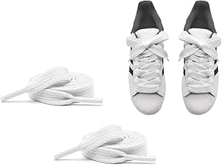 GoodTool 2 pairs of canvas sneaker laces, 1.2m, Wide laces for running shoes, Boots, Low-top and high-top shoes for men and women