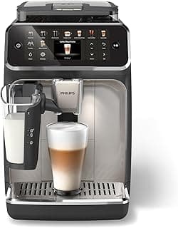 Philips Fully Automatic Espresso Machine Series 5500-20 Beverages, LatteGo, Extra Shot, Silent Brew, Intuitive Display, 4 User Profiles, 12 Settings for Ceramic Grinder, Chrome - EP5547/23