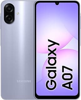 Samsung Galaxy A07 LTE, Android Smartphone, 128GB Storage, 4GB RAM, Light Violet, 6x OS Upgrades, Large Display, 6nm Processor (KSA Version)
