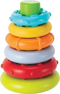 Infantino Rock'N Stack Rings Baby Activity , Learning & Developing Toys, Multicolor, ROCK'N STACK RINGS, Large