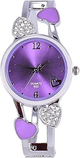 ELEOPTION ELEOPTION Women Bangle Watch Bracelet Quartz with Rhinestone Round Dial Stainless Steel Band Cuff Watches with Womens Wrist Watch Box