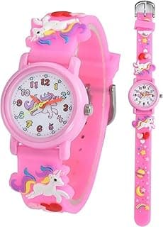 Alybrol Girls Watches Kids Watches 3D Cartoon Daily Using Waterproof Watches for Girls Gifts for Girls Ages 3-12 Toys for 3 4 5 6 7 Year Old Girls Kids Gifts