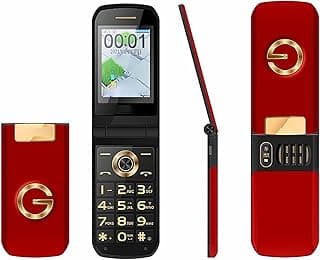 Flip Phone for Seniors, A Backup Phone, 2.6 Inches Big Screen, Big Font/Loudspeakers/Dual Card Dual Standby, with MP3 Music Playback+One Key Fast Dial, for Young And Old,Red