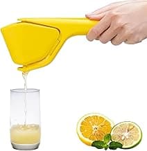 Folding Lemon Squeezer, Manual Citrus & Lime Juicer with Built-In Strainer, Easy Two-Hand Press, Space-Saving Flat Design (1 Pc)