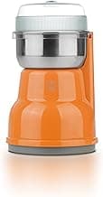 ALSAIF 60Gram 160W Electric Coffee Grinder Electric Spice Grinder,and Powerful Motor also, with 1 Removable S/S Bowl, for Spices, Herbs, Nuts, Grains, Orange S64/OR 2 Years warranty