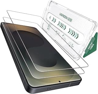 UGREEN for S26 Ultra Screen Protector with Auto-Align Zero Dust Installation Tool 9H Ultimate Drop Protection Instant Fingerprint Unlock Military Grade Tempered Glass Screen Protector (2 Pack)