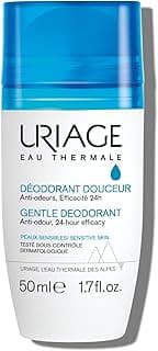 Uriage Extra Gentle Deodorant for Sensitive Skin - Odor Protection for 24H - Ultra-Fresh Fragrance - Unisex - Wide Roll-On, No White Marks - No Alcohol, No Aluminium Salt 50ML