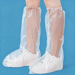5/10/20 Pairs Disposable Shoe Covers – Tall, Non-Slip, Unisex Waterproof Boot Covers – Ideal for Rain & Outdoor Activities