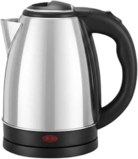 Doppio Electric Kettle – 2L Stainless Steel Fast-Boil Water Heater (Silver & Black)