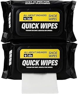 DuneCore Shoe Wipes, 2 Pack Disposable Wipes with Quick Cleaning and Portable Design, Instantly Remove Dirt & Stains on White Shoes, Sneakers & Boots – Ideal for Travel, Office, Outdoor Use
