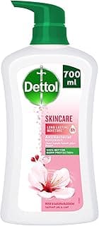 Dettol Skincare Shower Gel & Body Wash, Rose & Sakura Blossom Scent, 700ml - Package May Vary